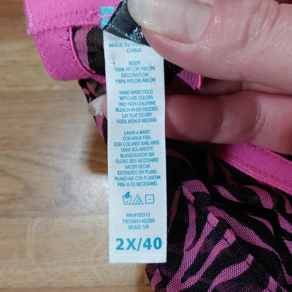 Indulgence Animal Print Bra Top Nightie 2X/40 NWOT - Picture 11 of 14